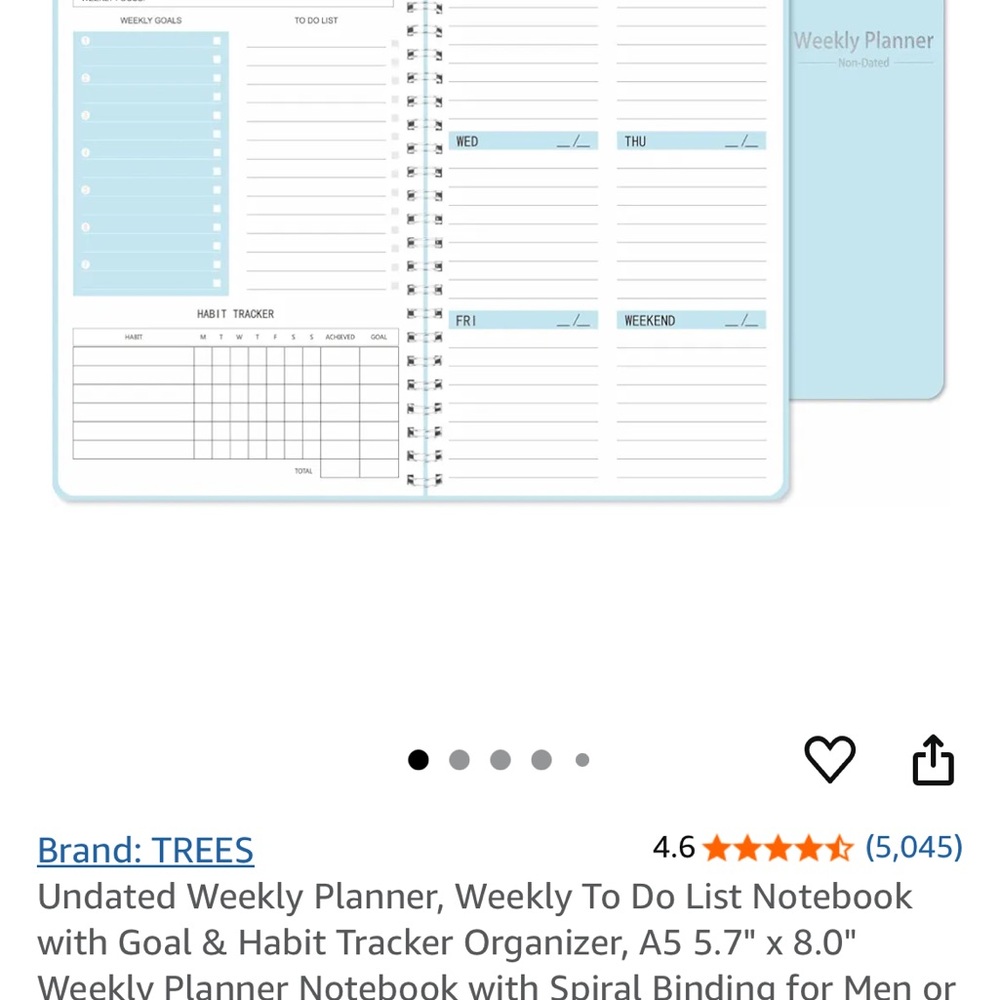 Blue Weekly Planner - Picture 4 of 4